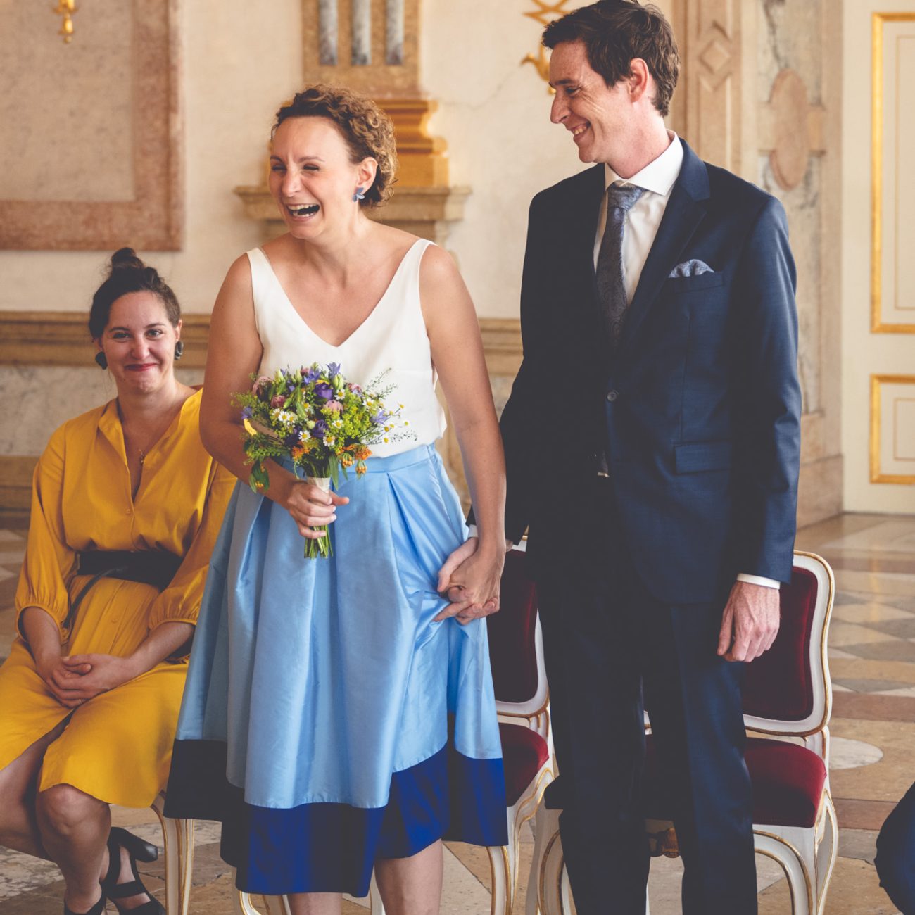 Hochzeit von Astrid und Michael im Marmorsaal vom Schloss Mirabell in Salzburg.