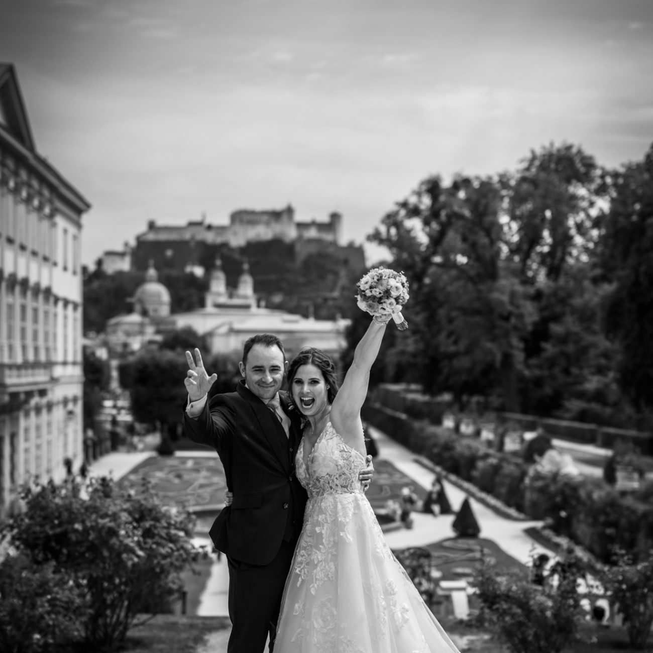 Hochzeit von Insa und Alexander aus Würzburg im Marmorsaal vom Schloss Mirabell in Salzburg